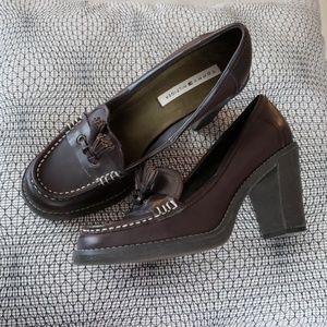 Tommy Hilfiger Brown Leather Loafers